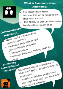 AAC communication autonomous