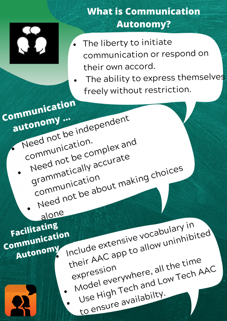 AAC communication autonomy