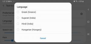 Avaz AAC ANdroid settings