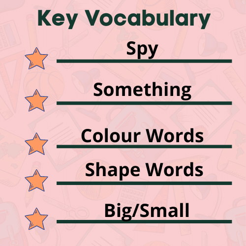 I Spy Game vocabulary