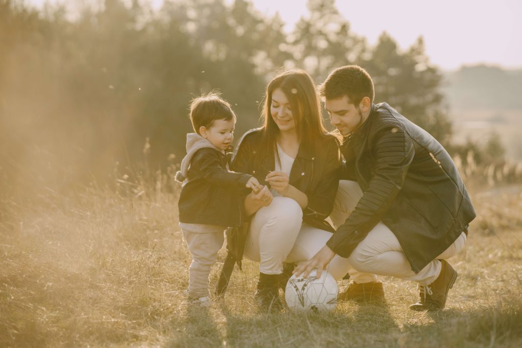 Family using communication intervention strategies using playtime