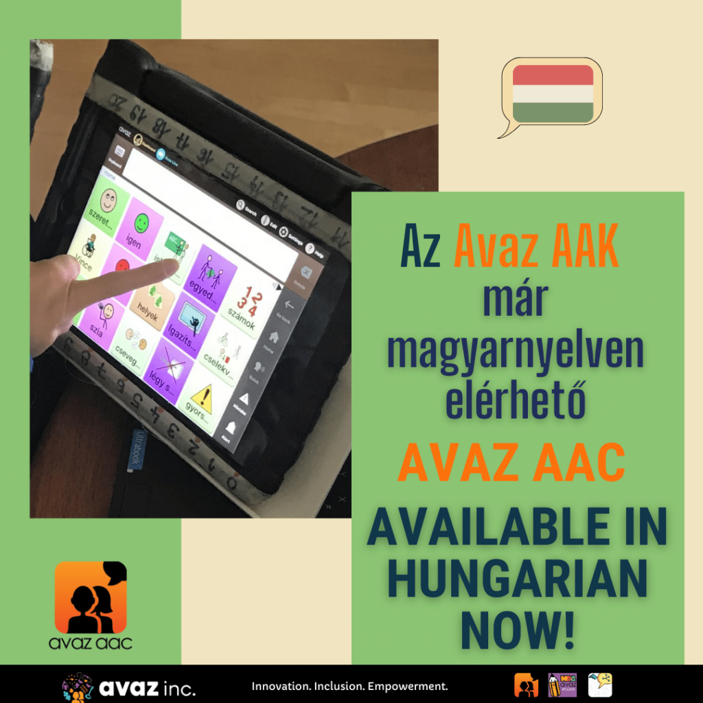 Avaz AAK Magyar – Avaz AAC now Available in Hungarian!