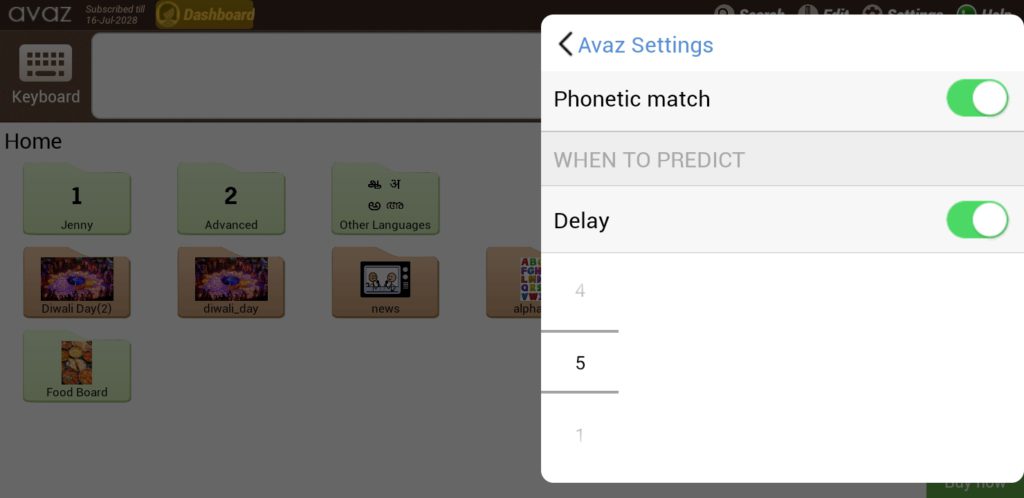 delay prediction in Avaz AAC