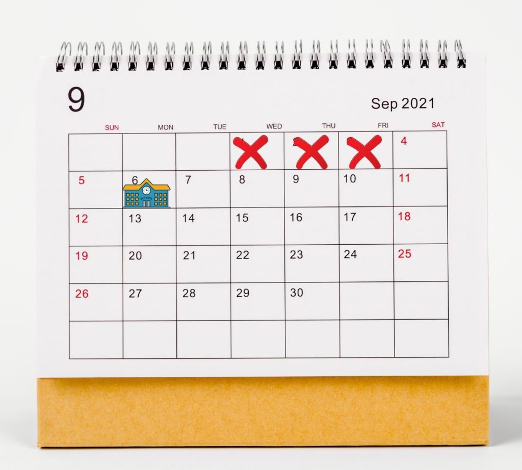 Back to School Countdown Calendar