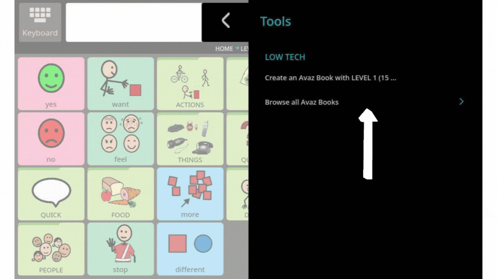 Create an Avaz book