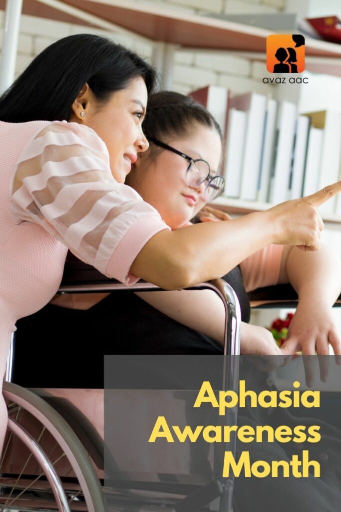 child with aphasia with mother