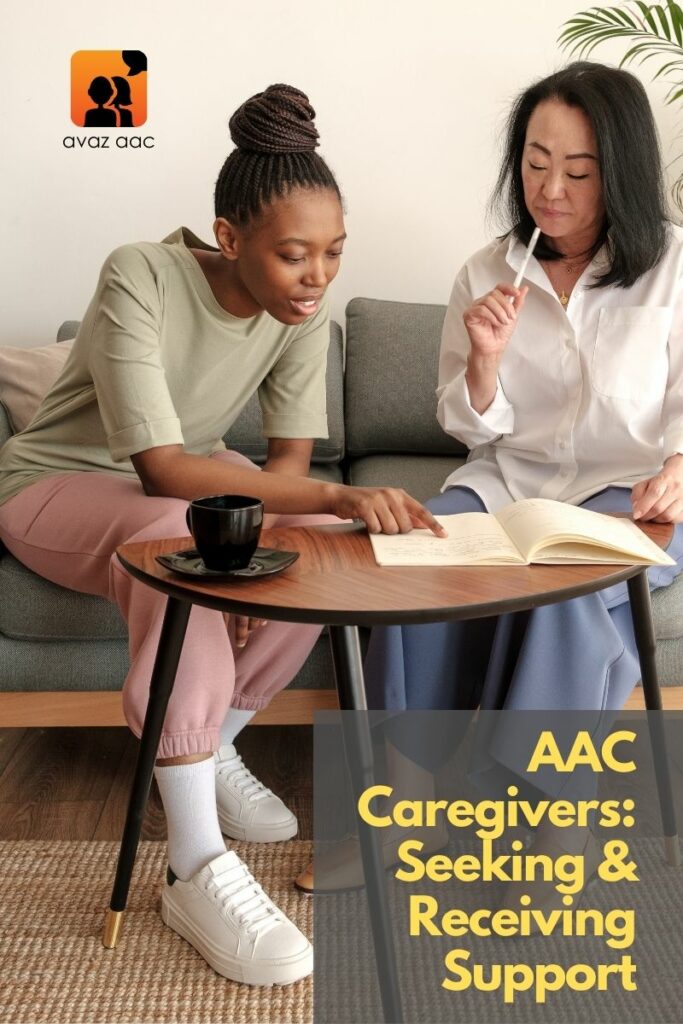 aac caregiver talking to someone