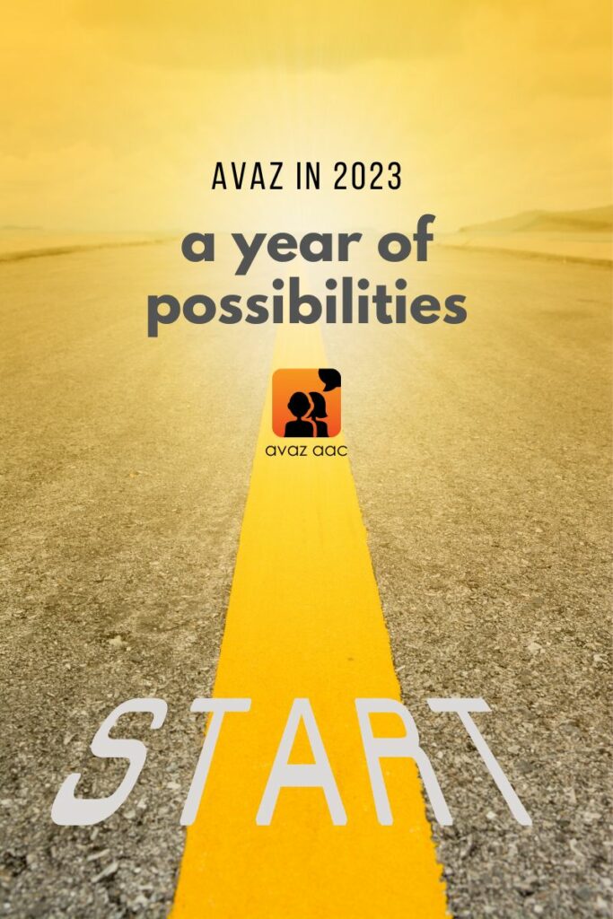 a long road with a yellow line with the words START at the foreground. avaz is on the horizon