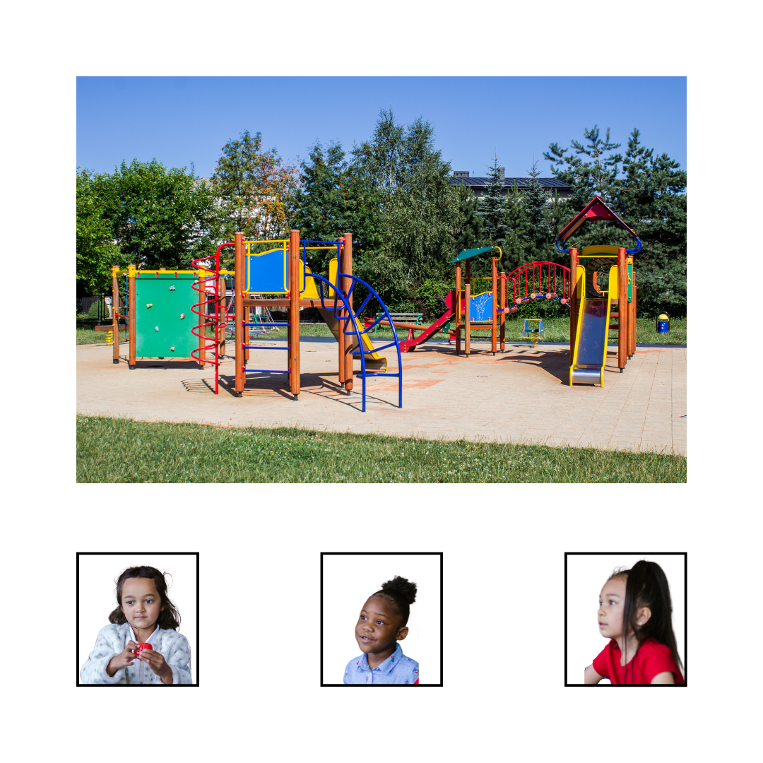 A Visual Scene Display of a Playground for Playtime with Classroom Friends"